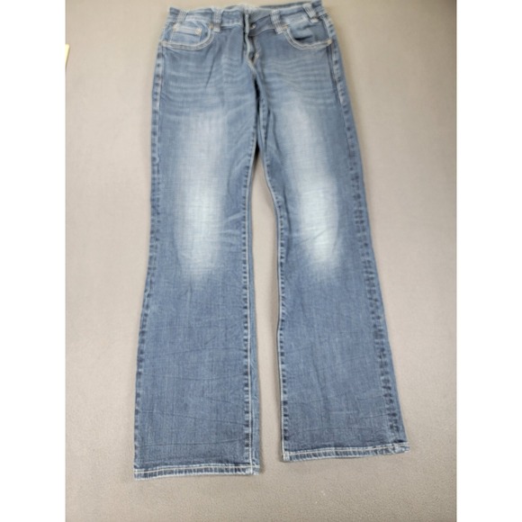 Rock & Roll Cowgirl Denim - Rock & Roll Cowgirl Jeans Womens 28 Blue Bootcut Mid Rise Stretch Western Denim